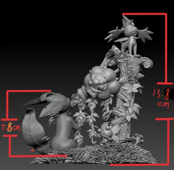 [Pre-Order] 1/20 Scale World Figure [Kipi Studio] - Glaceon & Leafeon - Image 3