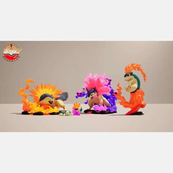 [IN STOCK] 1/20 Scale World Figure [Mega] - Typhlosion & Quilava & Cyndaquil