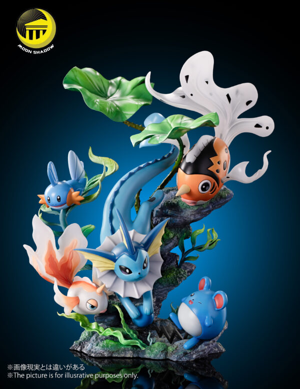 [Pre-Order] 1/20 Scale World Figure [Moon Shadow] -Vaporeon & Goldeen & Seaking & Mudkip & Marill - Image 2