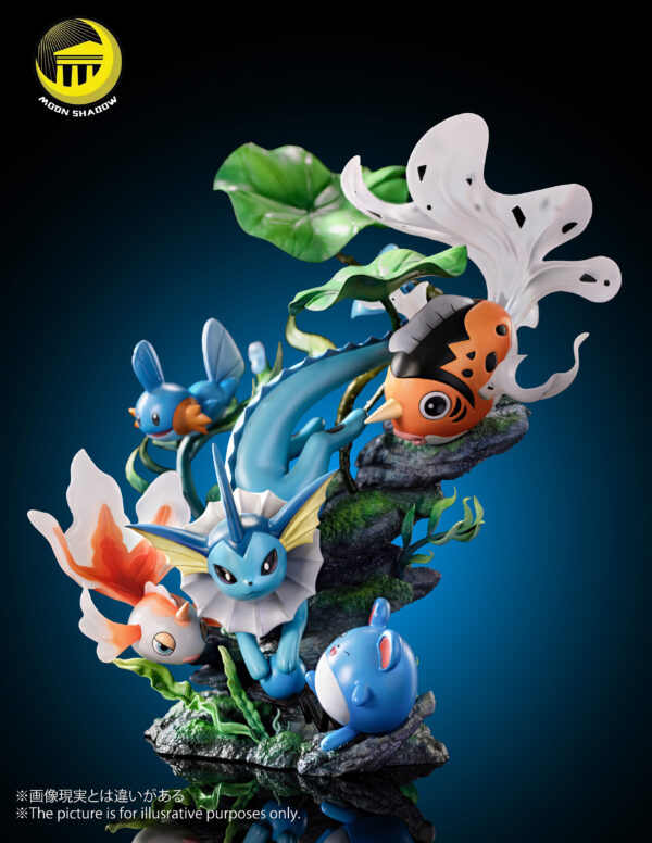 [Pre-Order] 1/20 Scale World Figure [Moon Shadow] -Vaporeon & Goldeen & Seaking & Mudkip & Marill - Image 3