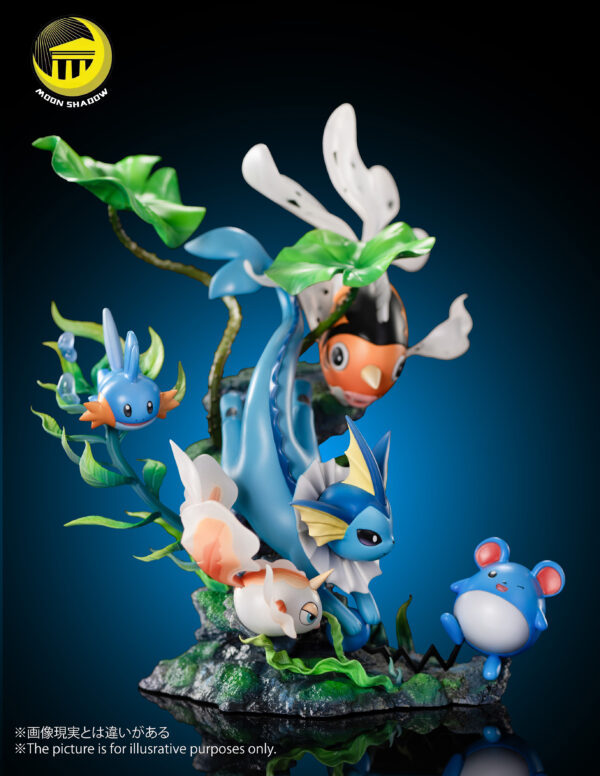 [Pre-Order] 1/20 Scale World Figure [Moon Shadow] -Vaporeon & Goldeen & Seaking & Mudkip & Marill - Image 4