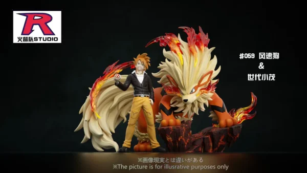 [Make-Up Balance] 1/20 Scale World Figure [TEAM ROCKET] -Gary & Arcanine - Image 4