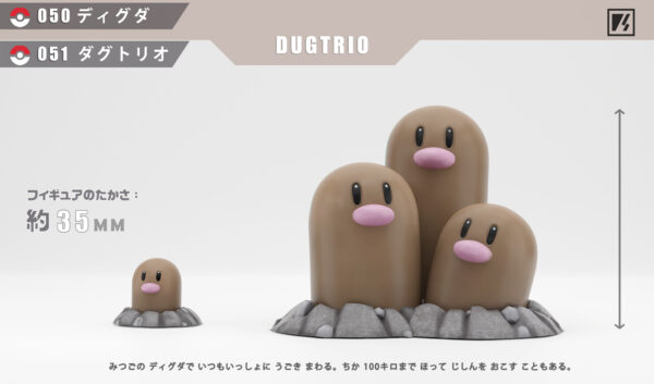 [Pre-Order] 1/20 Scale World Figure [VS Studio] - Dugtrio&Diglett